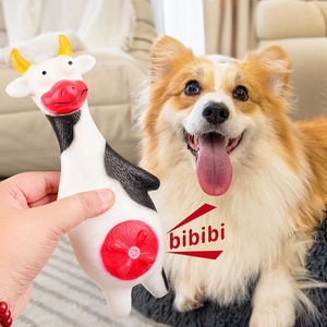 Cow Shaped Squeaky Puppy Dog Toys Small Dogs Chewing Pet Toys Vinyl With Sound <strong>Squeaker</strong> - Product Image 3