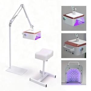 Lampe à ongles rechargeable, tabouret de manucure, tabouret de pédicure 360 °   Lampe sur pied rotative à 360° de 54W pour salon de beauté - Product Image 4