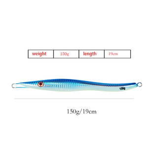Señuelo de jigging de 150g de hundimiento lento para pesca en aguas profundas, cebo de pesca en agua salada, anzuelo de jig de aleación de plomo para pesca marina. - Product Image 2