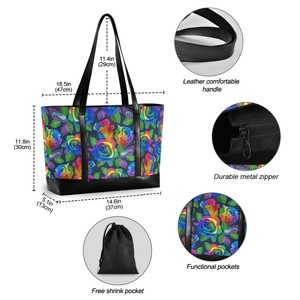 Wholesale Custom Print Ladies Travel Shoulder 15.4inch Messenger Laptop Hand <b>Bag</b> for Travel - Product Image 3