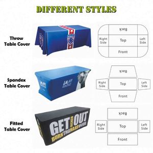 <span class=keywords><strong>Mantel</strong></span> de poliéster de 4 pies con logotipo personalizado impreso, <span class=keywords><strong>mantel</strong></span> de <span class=keywords><strong>vinilo</strong></span> de franela, <span class=keywords><strong>mantel</strong></span> grueso de tejido liso - Product Image 2