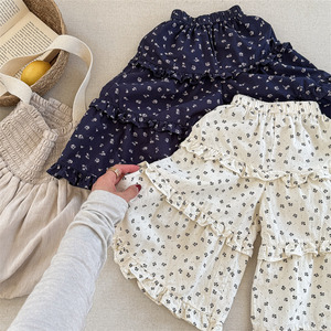 <span class=keywords><strong>Pantaloni</strong></span> corti ammorbiditi antizanzare con volant e gamba larga a fiori per bambine, primavera/estate, taglie 80-130 cm - Product Image 1