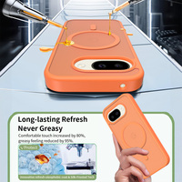 Funda para Google Pixel 10A, Naranja Mate Translúcida, de Lujo, Suave al Tacto, Personalizada, Antigolpes, Magnética, Venta al Por Mayor de Fábrica