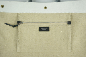 Juco <span class=keywords><strong>bolsa</strong></span> de <span class=keywords><strong>yute</strong></span> y algodón Shopper Natural gran tamaño playa regalo llevar <span class=keywords><strong>Bolsa</strong></span> De <span class=keywords><strong>yute</strong></span> con manija de cuero para las mujeres - Product Image 3