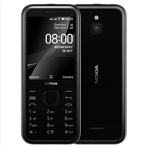 هاتف محمول مستعمل NOKIA 8000 (نسخة 2021) مستعمل بشريحتين 4g هاتف محمول تقليدي بسعر منخفض هواتف محمولة للألعاب