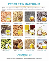 Presse à huile automatique commerciale et domestique à froid et à chaud pour graines de tournesol et graines de soja, avec un rendement élevé en huile et un filtre à huile