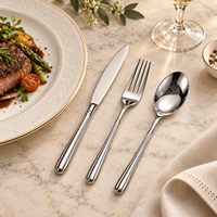 Ensemble de couverts en acier inoxydable 304, manche en forme de calebasse, poli miroir, compatible lave-vaisselle, qualité alimentaire, pour mariage, banquet, restaurant