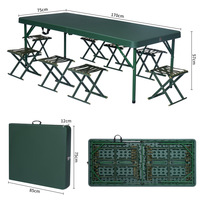 IGT Tables pliantes en plastique pliantes d'extérieur de haute qualité pour les événements de pelouse Chaise en plastique pliable Ensemble de meubles de restaurant