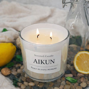 Velas Aromáticas AIKUN en Frascos de Vidrio, Velas de Aromaterapia de Lujo para Decoración del Hogar, Regalos para Bodas y Fiestas, Velas de Cera de Soja de Larga Duración - Product Image 1