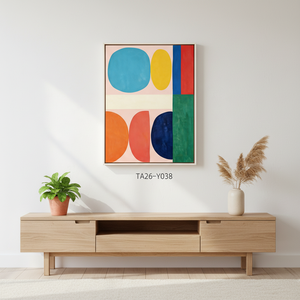 Quadro su Tela Astratto Minimalista Contemporaneo, Dipinto Moderno Incorniciato per Soggiorno - Product Image 2