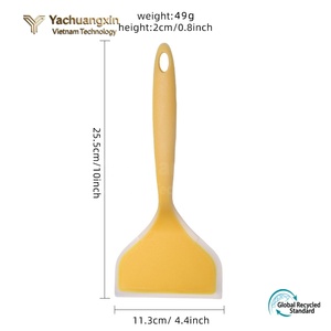 <b>Silicone</b> Spatula Yellow Heat Resistant Kitchen <b>Tool</b> For Pancake Cooking And Mixing - Product Image 5