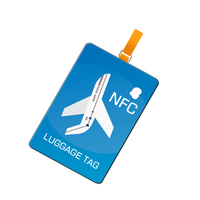 Etiqueta de Equipaje RFID de PVC, Etiqueta de Equipaje NFC Personalizada Impresa para Rastreo de Maletas de Viaje