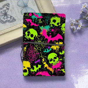 Cahier A6 vintage avec pendentif cravate fait à la main 160 pages papier amovible grand cadeau pour les agents immobiliers crânes chauves-souris Webs Neo - Product Image 2