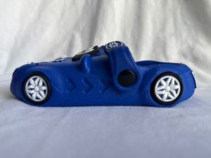 Blue Car Pattern Slippers For Boys 23-30 Size Anti Slip EVA Sole Summer Sport Style Kids Shoes - Product Image 3