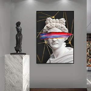 Statua di <span class=keywords><strong>David</strong></span> Graffiti arte tela pittura <span class=keywords><strong>David</strong></span> testa di scultura poster e stampe di arte del muro di strada immagini per l'arredamento della camera - Product Image 1