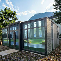 Maison conteneur extensible en acier de 20, 30 et 40 pieds, 3 chambres, salon modulaire extérieur, design 3D respirant
