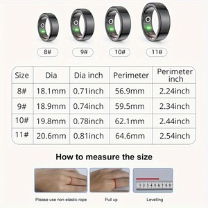Anillo Inteligente de Cerámica R11, Resistente al Agua, Monitor de Actividad Física para Hombres y Mujeres, Monitor de Sueño y Frecuencia Cardíaca, Control Táctil Ligero, Aplicación de Salud, Compatible con Android 5-10 - Product Image 6