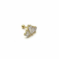 Bijoux de piercing en acier inoxydable 316L pour femmes, mini-piercing délicat en forme d'échelle pour lobe d'oreille, sans plomb ni nickel