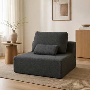Canapé modulaire moderne, siège au sol rembourré, fauteuil d'appoint en tissu pour salon et chambre à coucher - Product Image 3