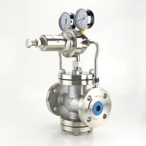 Régulateur de gaz manuel à bride en acier inoxydable YK43X-16P piston pilote diaphragme azote/air naturel/gaz pour réduire la pression - Product Image 1