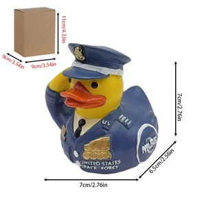 Statue de canard <span class=keywords><strong>capitaine</strong></span> en résine imprimée en 3D personnalisée, hommage aux anciens combattants, ornement de croisière, figurine de collection nautique pour bureau ou voiture, cadeau - Product Image 4