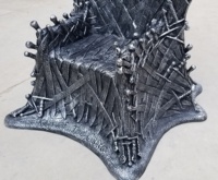 Sculpture de trône en fer en fibre de verre personnalisée extérieure et intérieure pour vitrine, décoration de centre commercial pour bureau à domicile