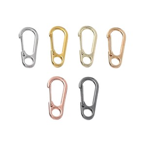 Mini Metal Carabiner <b>Hook</b> Oval Spring <b>Clip</b> Keychain DIY Jewelry Accessory Fashion Handmade 5 Packs - Product Image 5