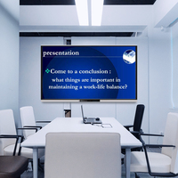 Pizarra Interactiva Inteligente EIBOARD de 75 Pulgadas, 4K LED Infrarroja, Pantalla Táctil de 20 Puntos, Sistema Operativo Dual, para Enseñanza Escolar, OEM