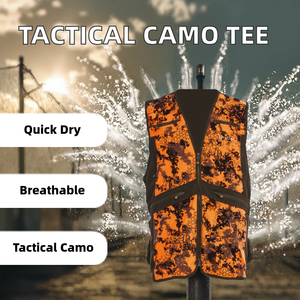 Men's Sporty Tactical <b>Camo</b> Windproof Quick Dry Knitted Regular Fit Short Sleeve Breathable 180g Polyester O-Neck T-Shirt - Product Image 2