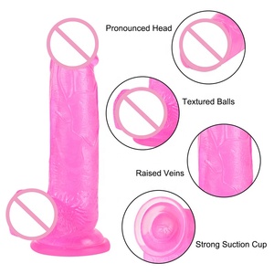 Plug Anal érotique grande bite réaliste pénis forte <span class=keywords><strong>ventouse</strong></span> gelée <span class=keywords><strong>Transparent</strong></span> godemiché femmes godemiché - Product Image 2