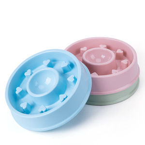 Plastic Non-Slip Anti-choking Slow Food <strong>Eating</strong> Cat Pet <strong>Dog</strong> <strong>Bowl</strong> for Pets - Product Image 1