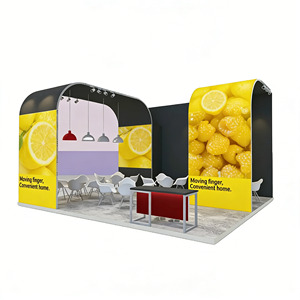 Système de stand d'exposition portable en aluminium de 62 mm d'épaisseur, structure en tissu, stand modulaire sans outils - Product Image 1