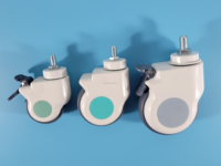 Roulette médicale moins chère de 4 pouces pour les roues de roulettes de meubles d'hôpital