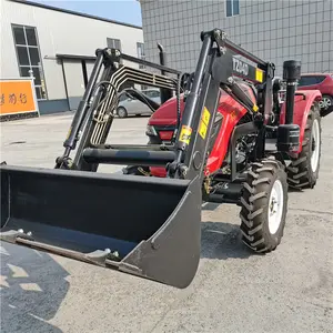 Tracteur à 4 roues de supermarché, de petite taille, équipement agricole à vendre avec un chargeur