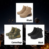 Bottes tactiques pour hommes, lacets Oxford, mi-mollet, légères, imperméables, entièrement noires, chaussures de randonnée en montagne pour l'extérieur