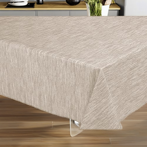 Georgina's Oilcloth Square <strong>Tablecloth</strong> <strong>Wipeable</strong> Solid Pattern Color &amp; Size Selectable (100x140cm Anthracite) - Product Image 2