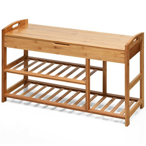 Organized Clutter-Free Boot & Shoe <b>Bench</b> with Openable <b>Seat</b> Wooden Entryway Storage Rack for Living Room Dining & Hotel Mudroom - Product Image 1