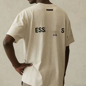 Camiseta de marca <span class=keywords><strong>Fear</strong></span> Designer para hombre, cuello redondo, estampado de letras, 100% algodón, corte holgado, ropa informal de calle, camiseta de manga corta - Product Image 3