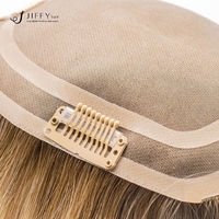 M06 Promotion : Topper capillaire premium lisse pour femmes blanches, avec fixation Velcro – En stock