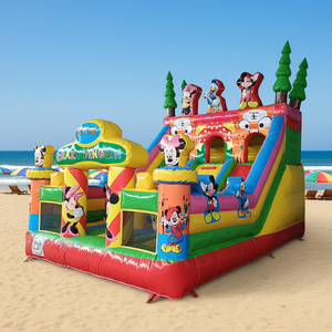 ปราสาทเป่าลมขนาด4ม. * 6ม. * 5ม. บ้านเด้งเป่าลมบ้านเด้งคอมโบสไลด์บ้านเด้ง - Product Image 2