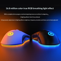 Ratón para Juegos con Cable YINDIAO G402, 6400DPI Ajustables, 7 Botones Programables, Retroiluminación RGB, Clic Mecánico, Ergonómico para PC Gamer