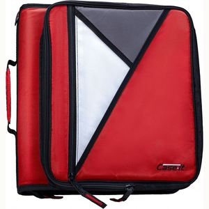 Case-it Factory Wholesale Case-it the King Sized Zip Tab Zipper Binder - 4 Inch D-<b>Rings</b> - 5 Subject File <b>Folder</b> - Product Image 5