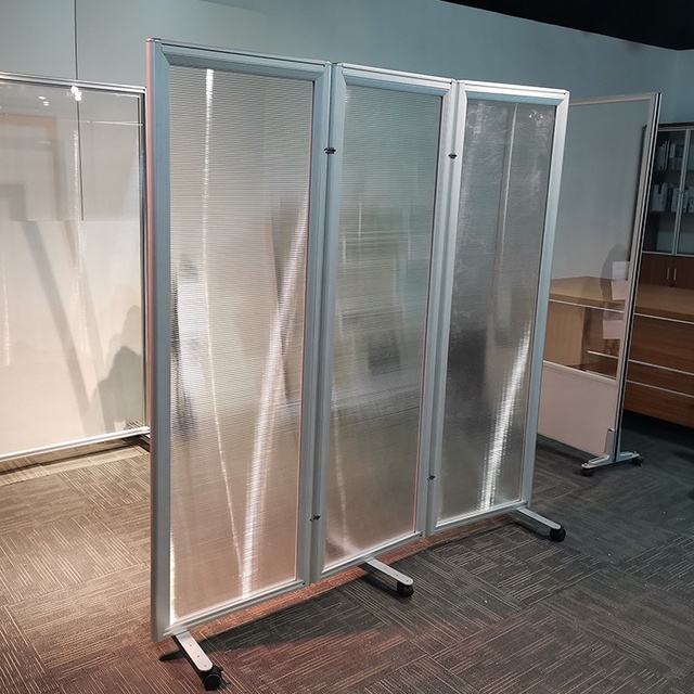 Factory Price Flexible Poly Carbonate Office Screen Divider Furniture Partition Foldable Wall