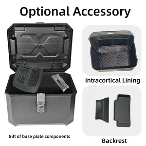 ארגז אחורי לאופנוע 45 ליטר, עמיד למים, נגד התנגשויות, במחיר סיטונאי נמוך, מתוצרת מפעל לאופנועים - Product Image 3