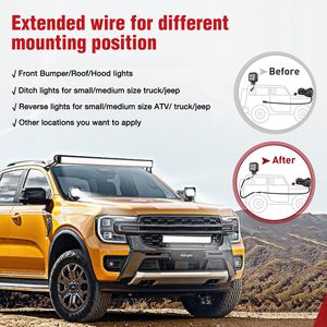 10 kaki memanfaatkan kabel otomotif ekstensi Kit, Plug dan Play DT konektor untuk Offroad LED bar, lampu kerja, lampu kabut - Product Image 5