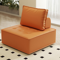 Canapé modulaire sectionnel, canapé moderne sans accoudoirs avec coussin de dossier amovible bjflamingo, fauteuil de sol