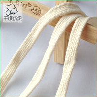 Cordon plat en coton enduit de haute qualité, fourni directement par l'usine CF002, pour cordons de vêtements - 100% coton, écologique