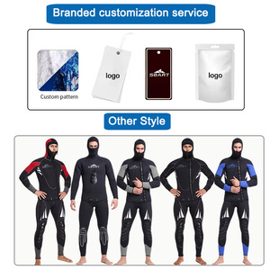 Haute qualité néoprène deux pièces <span class=keywords><strong>Surf</strong></span> 3mm 5mm 7mm Zipperless chasse sous-marine <span class=keywords><strong>combinaison</strong></span> de plongée avec capuche - Product Image 4