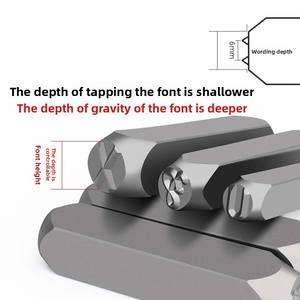 Moldes de Acero Tipo AZ, Sellos de Carburo con Punzones de 3-12 mm, Caracteres, Números, Símbolos, Letras en Inglés para Herramientas y Equipos de Joyería - Product Image 3