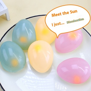 Jincan al por mayor: Juguete antiestrés divertido que cambia de color, juguete de gema de huevo para apretar con rebote lento, estilo Happy Sun - Product Image 3